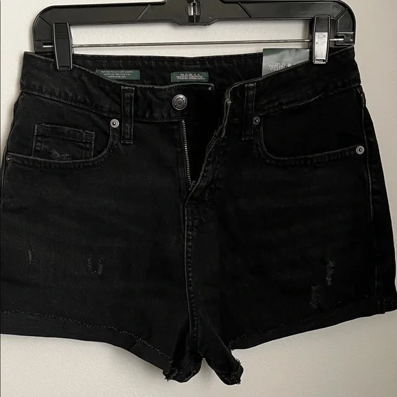 NWT Black High-Rise Denim Shorts Wild Fable size 6R - Picture 3 of 10